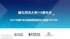 2017汽車經(jīng)銷商集團(tuán)競爭力TOP200強(qiáng)發(fā)布